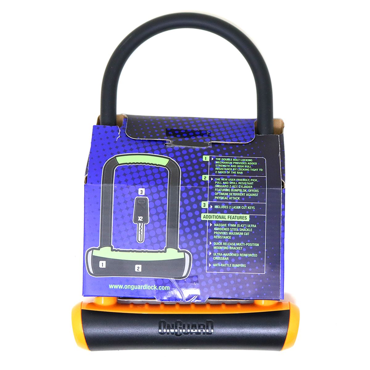 Onguard U-Lock Neon series Orange Candado