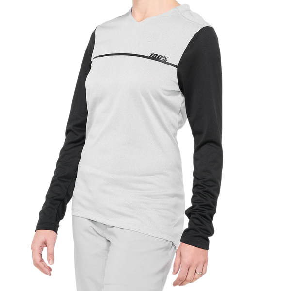 Jersey 100% Ridecamp Mujer Long Sleeve Grey/Black