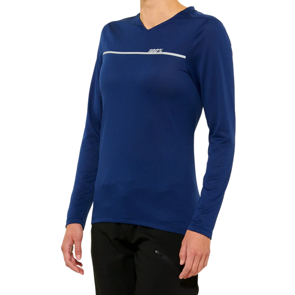 Jersey 100% Ridecamp Mujer Long Sleeve Navy