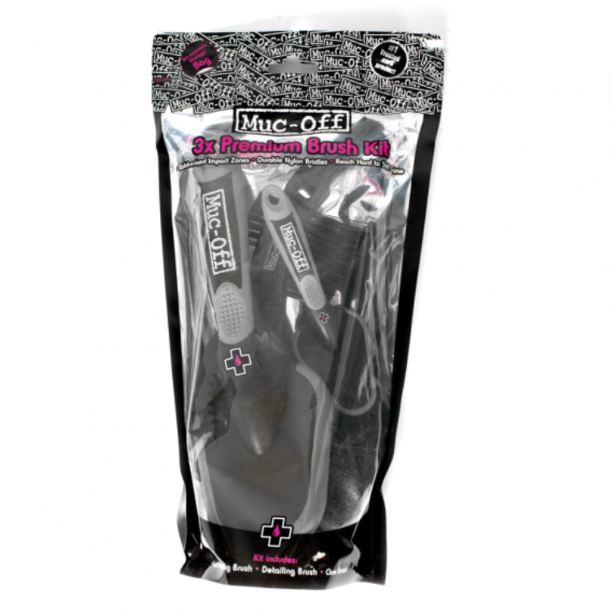 Muc-Off 3x Premium Brush Kit, pack cepillos de limpieza - Tienda Ride