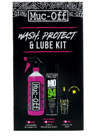 Muc-Off Shampoo, MO-94 & Lubricante Seco Kit Limpieza - Tienda Ride